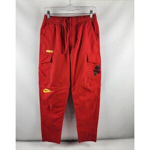Nike Pants Mens Medium Red NSW Essentials Cargo Woven (30x28) DM6869-657